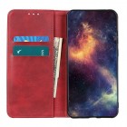 Motorola Moto G14 „Split“ raudonas odinis atverčiamas dėklas - knygutė