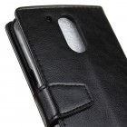 Motorola Moto G4, Moto G4 Plus atverčiamas juodas odinis dėklas, knygutė - piniginė