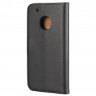 Motorola Moto G5 Plus (Gen 5 XT1684) atverčiamas juodas odinis Casual dėklas - piniginė 