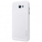 Samsung Galaxy A3 2017 (A320) Nillkin Frosted Shield baltas plastikinis dėklas + apsauginė ekrano plėvelė