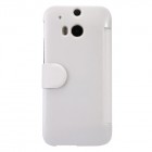 Nillkin Fresh HTC One M8 baltas odinis atverčiamas dėklas