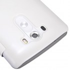Nillkin Fresh LG G3 atverčiamas baltas odinis dėklas - knygutė