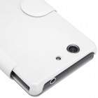 Nillkin Fresh Sony Xperia Z3 Compact (mini) atverčiamas baltas odinis dėklas - knygutė