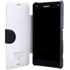 Nillkin Fresh Sony Xperia Z3 Compact (mini) atverčiamas juodas odinis dėklas - knygutė