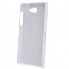 Nillkin Frosted Shield Sony Xperia M2 baltas plastikinis dėklas + apsauginė ekrano plėvelė