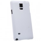 Nillkin Frosted Shield Samsung Galaxy Note 4 (N910) baltas plastikinis dėklas + apsauginė ekrano plėvelė
