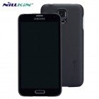Nillkin Frosted Shield Samsung Galaxy S5 (S5 Neo) plastikinis juodas dėklas - nugarėlė su ekrano plėvele