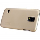 Nillkin Frosted Shield Samsung Galaxy S5 (S5 Neo) plastikinis šampaninis dėklas - nugarėlė su ekrano plėvele
