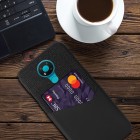 „KSQ“ Shell Nokia 3.4 juodas odinis dėklas - nugarėlė su kišenėle kortelėms