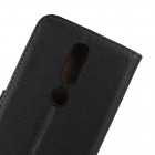 Nokia 4.2 (2019) „Casual“ atverčiamas juodas odinis dėklas - piniginė