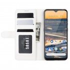 Nokia 5.3 atverčiamas baltas odinis dėklas, knygutė - piniginė