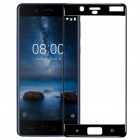 Nokia 8 „Mocolo“ 9H Tempered Glass sustiprintos apsaugos juodas pilnai dengiantis apsauginis ekrano stiklas 0,26 mm