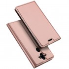 „Dux Ducis“ Skin serijos Nokia 8 Sirocco (Nokia 9) rožinis odinis atverčiamas dėklas