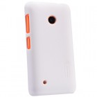 Nillkin Frosted Shield Nokia Lumia 530 baltas plastikinis dėklas + apsauginė ekrano plėvelė