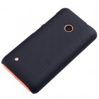 Nillkin Frosted Shield Nokia Lumia 530 juodas plastikinis dėklas + apsauginė ekrano plėvelė
