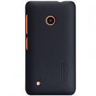 Nillkin Frosted Shield Nokia Lumia 530 juodas plastikinis dėklas + apsauginė ekrano plėvelė