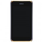 Nillkin Frosted Shield Nokia Lumia 530 Dual Sim juodas plastikinis dėklas + apsauginė ekrano plėvelė