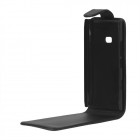 Atverčiamas juodas odinis Nokia Lumia 900 dėklas