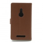 „Lychee“ rudas odinis Nokia Lumia 925 dėklas