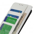 Nokia X20 (X10) atverčiamas baltas odinis dėklas, knygutė - piniginė