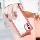 Nothing Phone 1 5G Fashion skaidrus rožinės spalvos apvadais kieto silikono (TPU) dėklas