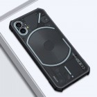 Nothing Phone 1 5G „XUNDD“ skaidrus juodos spalvos apvadais kieto silikono TPU akrilo dėklas - nugarėlė