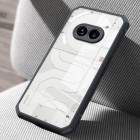 Nothing Phone 2a „XUNDD“ skaidrus juodos spalvos apvadais kieto silikono TPU akrilo dėklas - nugarėlė