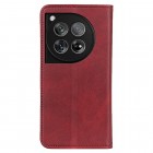 OnePlus 12 „Split“ raudonas odinis atverčiamas dėklas - knygutė
