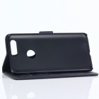 OnePlus 5T atverčiamas juodas odinis retro dėklas - piniginė