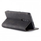 OnePlus 7 Pro CaseMe Retro solidus atverčiamas juodas odinis dėklas - knygutė