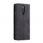 OnePlus 7 Pro CaseMe Retro solidus atverčiamas juodas odinis dėklas - knygutė