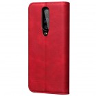 Deluxe atverčiamas raudonas odinis OnePlus 8 dėklas - knygutė