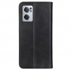 OnePlus Nord CE 2 „Split“ juodas odinis atverčiamas dėklas - knygutė