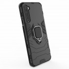Sustiprintos apsaugos „Kickstand“ OnePlus Nord juodas kieto silikono (TPU) ir plastiko dėklas