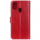 OnePlus Nord N10 5G atverčiamas raudonas odinis dėklas - piniginė
