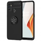 OnePlus Nord N100 „FOCUS“ Kickstand kieto silikono TPU juodas dėklas - nugarėlė