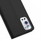 Dux Ducis Skin serijos OnePlus 9 Pro juodas odinis atverčiamas dėklas