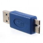 Micro USB 3.0 OTG juodas laidas su adapteriu