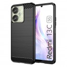 Xiaomi Redmi 13C / Poco C65 „Carbon“ kieto silikono TPU juodas dėklas - nugarėlė | Priedai.lt