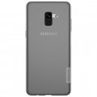 Samsung Galaxy A8 2018 (A530F) Nillkin Nature plonas skaidrus (permatomas) silikoninis TPU pilkas dėklas 