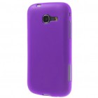 Samsung Galaxy Trend Lite (S7390, S7392) violetinis (permatomas), matinis kieto silikono TPU dėklas - nugarėlė