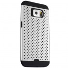 Sustiprintos apsaugos Samsung Galaxy S6 G920 pilkas kieto silikono (TPU) ir plastiko dėklas