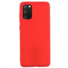 Samsung Galaxy A02s A025 (166.5x75.9x9.2mm) Shell kieto silikono TPU raudonas dėklas - nugarėlė
