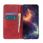 Samsung Galaxy A02s (A025) „Split“ serijos raudonas odinis atverčiamas dėklas - knygutė