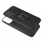 Sustiprintos apsaugos „Kickstand“ Samsung Galaxy A03s SM-A037G juodas kieto silikono (TPU) ir plastiko dėklas
