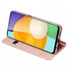 „Dux Ducis“ Skin serijos Samsung Galaxy A13 4G (SM-A135F) rožinis odinis atverčiamas dėklas