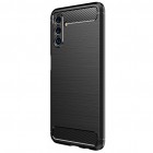 Samsung Galaxy A13 5G (SM-A136U) Carbon kieto silikono TPU juodas dėklas - nugarėlė