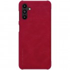 Prabangus „Nillkin“ Qin serijos raudonas odinis atverčiamas Samsung Galaxy A13 5G (SM-A136U)