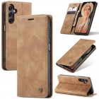 Samsung Galaxy A16 CaseMe Retro solidus atverčiamas šviesiai rudas odinis dėklas - knygutė