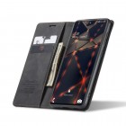 Samsung Galaxy S20 FE (Fan Edition) CaseMe Retro solidus atverčiamas juodas odinis dėklas - knygutė